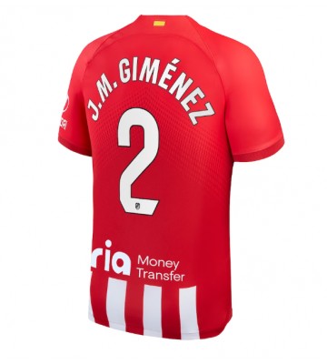 Atletico Madrid Jose Gimenez #2 Hjemmebanetrøje 2023-24 Kort ærmer